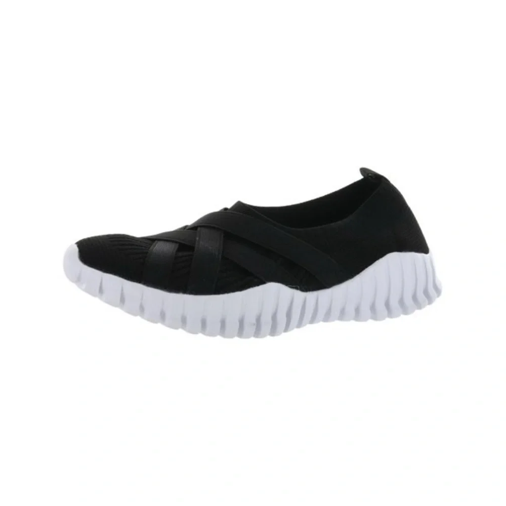 Bernie Mev Womens Dawa Slip On Almond Toe Slip-On Sneakers Black EU 39/ US 8M